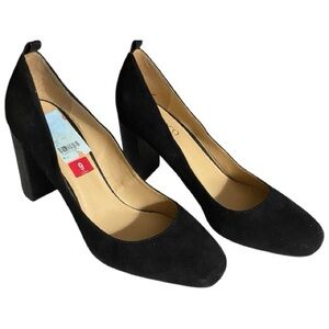 Franco Sarto Heels 3.5”, Leather, Suede, Sz 9, Pumps, High heals, Neutral